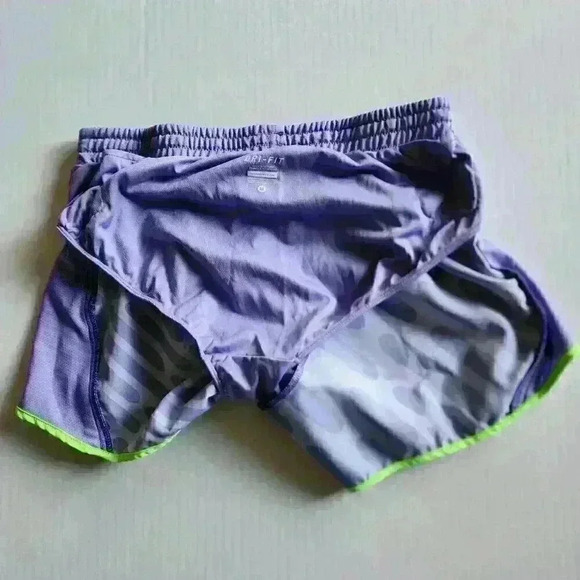 Nike Dri Fit Women's Athletic Running Workout Exercise Shorts Purple - Picture 5 of 9